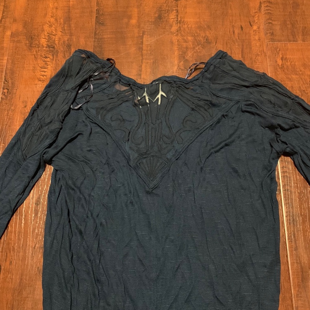 Free People Tunic High Low Blouse - Picture 6 of 6